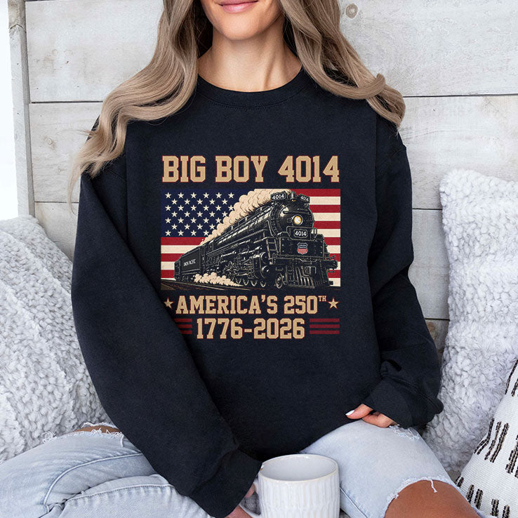 250 Years Big Boy 4014 Train US Flag T Shirt