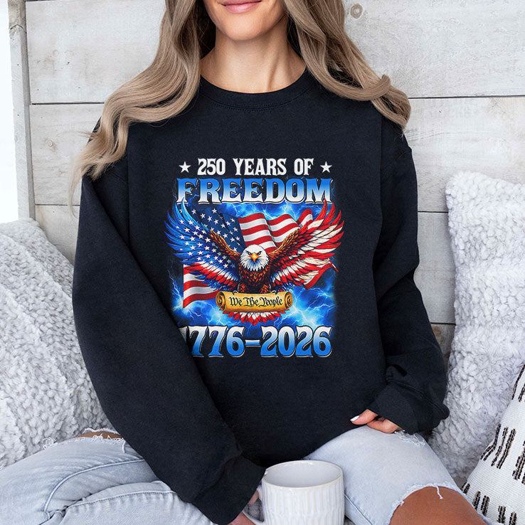 250 Years Of Freedom American 1776 2026 250th USA Birthday Shirt