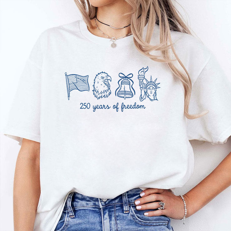 250 Years Of Freedom American Flag Eagle Liberty T Shirt