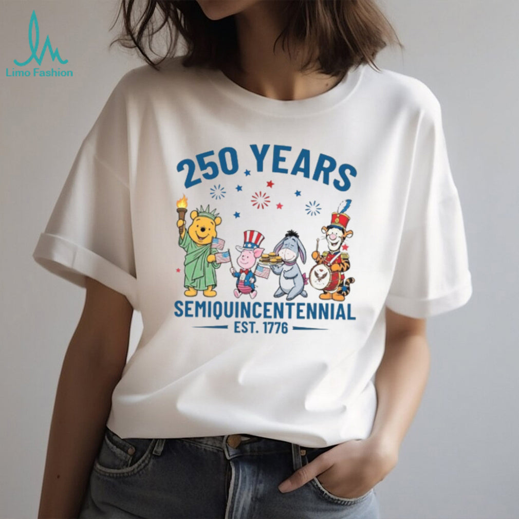 250 Years Semiquincentennial 1776 2026 Pooh & Friends Patriotic T Shirt