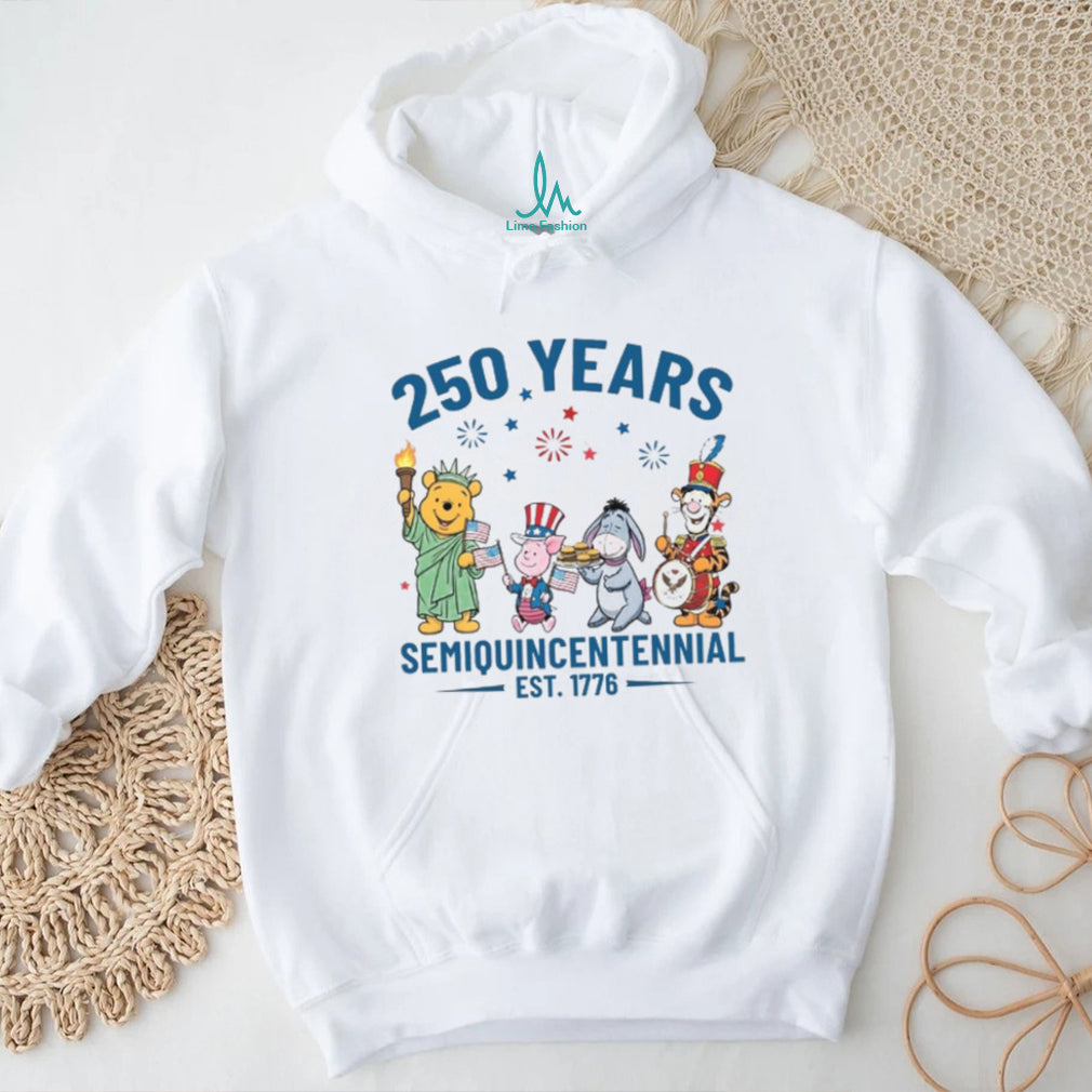 250 Years Semiquincentennial 1776 2026 Pooh & Friends Patriotic T Shirt
