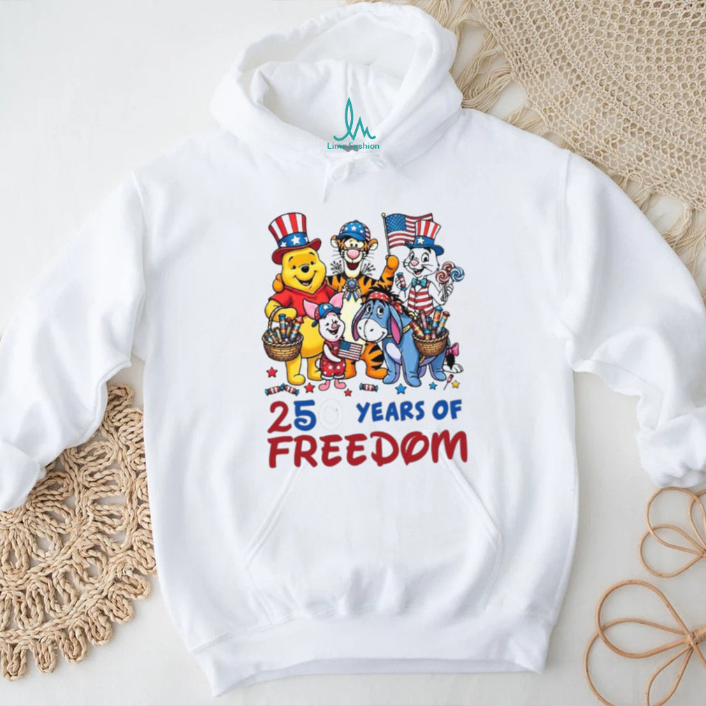 250 Years of Freedom Pooh and Friends Patriotic Celebration T Shirt