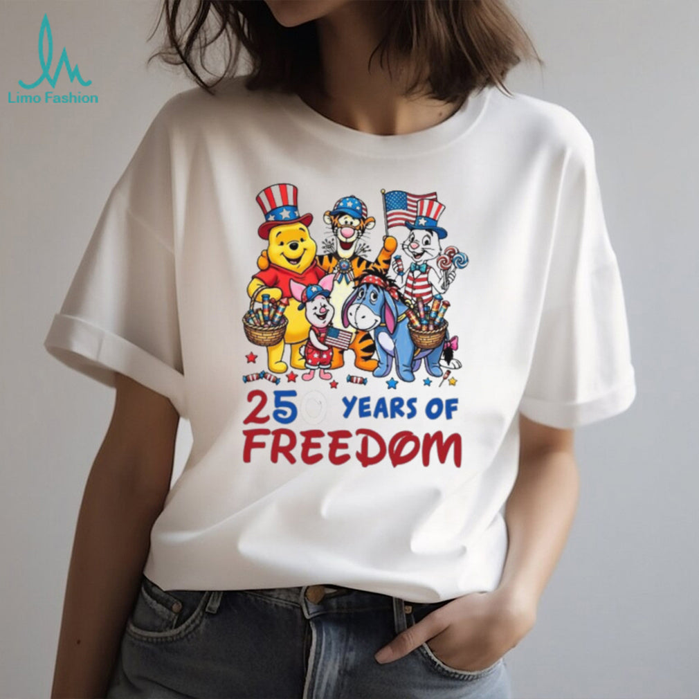 250 Years of Freedom Pooh and Friends Patriotic Celebration T Shirt