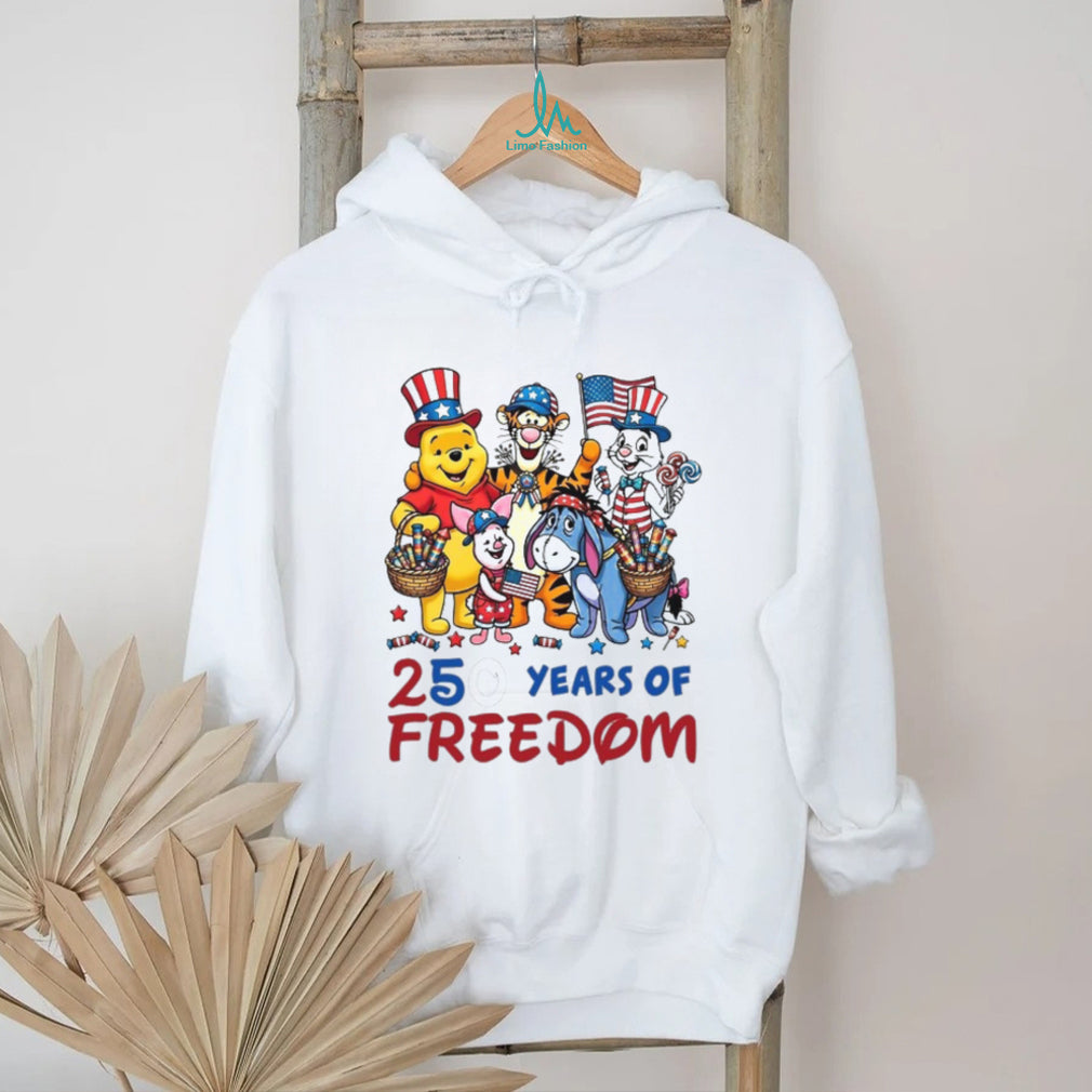 250 Years of Freedom Pooh and Friends Patriotic Celebration T Shirt