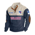 New York Rangers Personalized Name Corduroy Stand Collar Sweatshirt