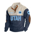 Utah Hockey Club Personalized Name Corduroy Stand Collar Sweatshirt