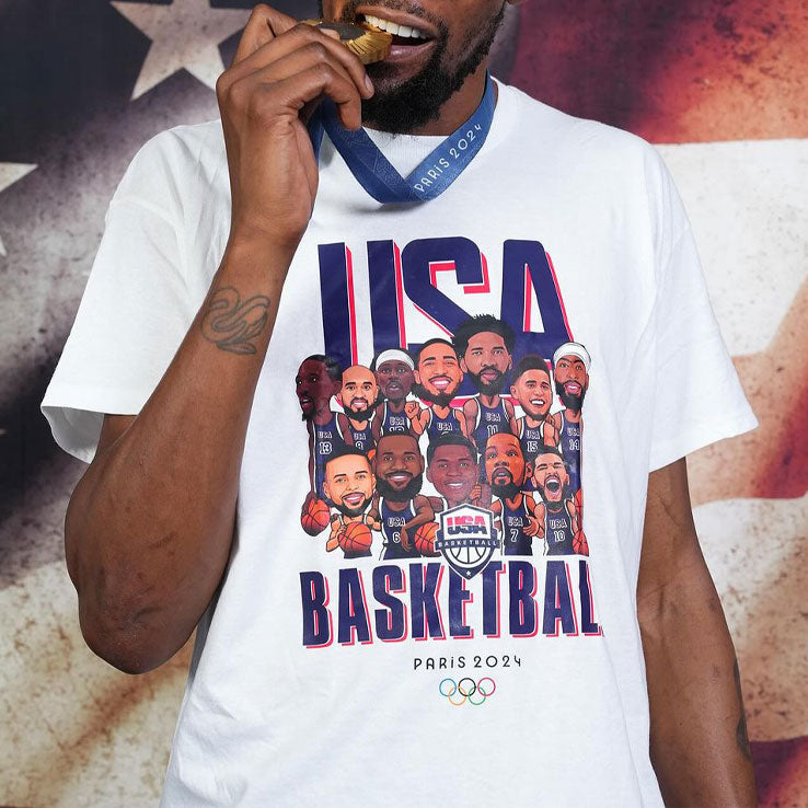 Olympic Paris 2024 Team USA Men’s Basketball Champions Shirt