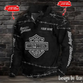 Haarleyy Davidson with Barbwire Stand Collar Sweatshirt