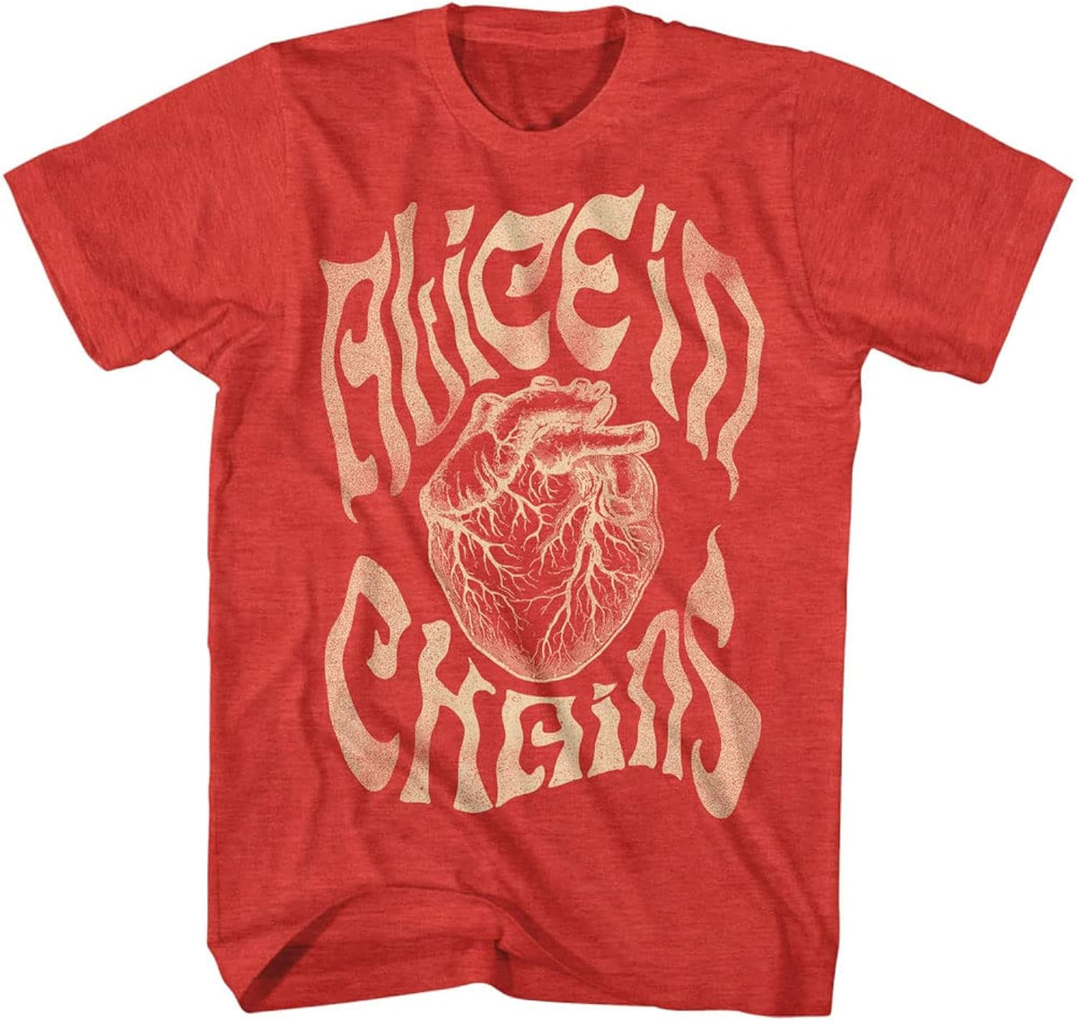 Alice in Chains T Shirt Heart Mens Short Sleeve T Shirts 90s Music Vintage Style Graphic Tees