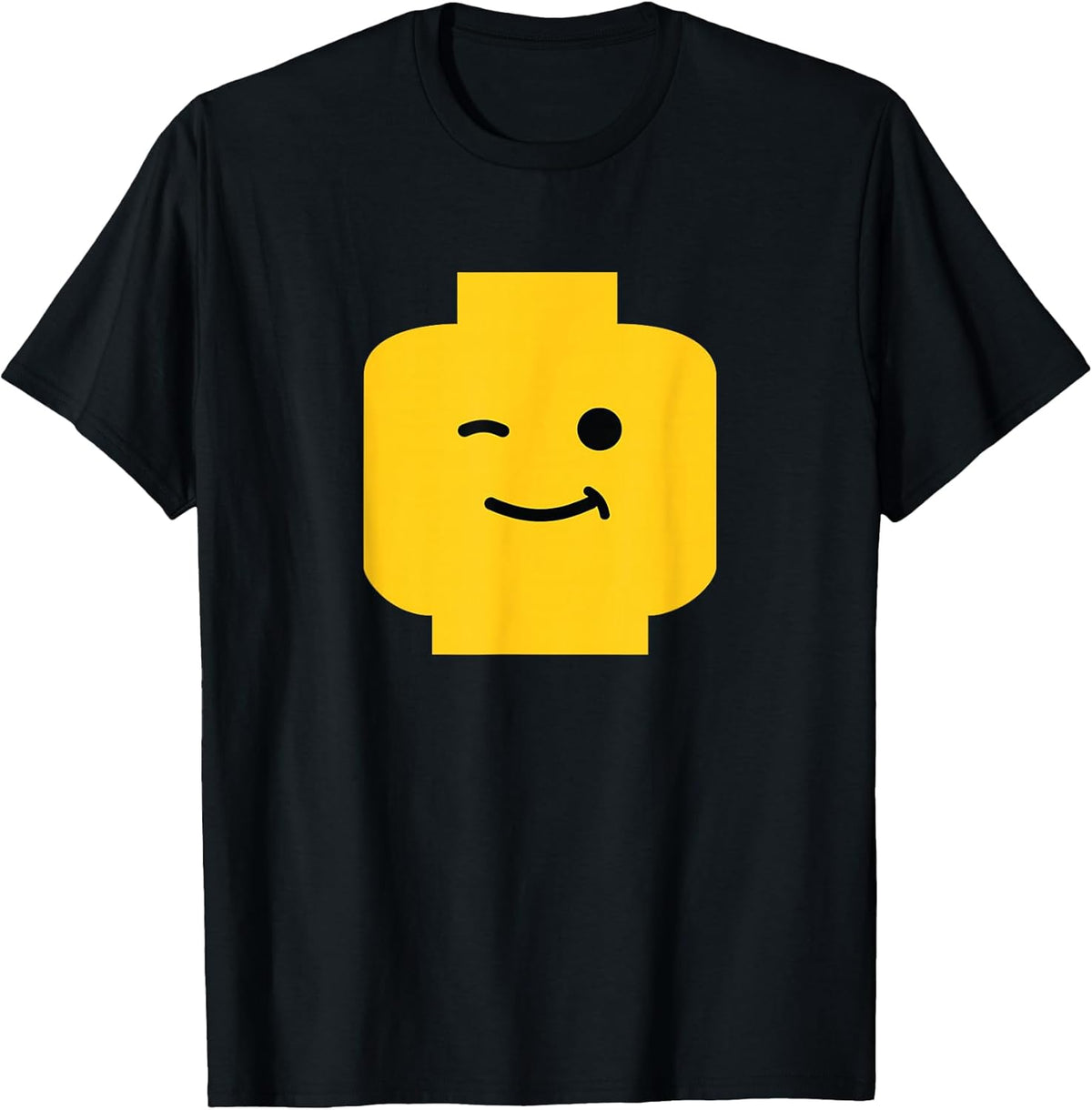 Winking Winky Face Minifig Brick Toy T-Shirt T-Shirt