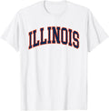 Retro Illinois Tee Vintage Illinois Blue Orange Throwback IL T-Shirt
