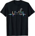 Heartbeat Cat Lover Animal Silhouette Cute Cat T-Shirt
