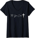 Women's Til You Can't Cross Christian Motivation for Men Women V-Neck T-Shirt
