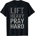 Lift Heavy Pray Hard Christian Gym Faith