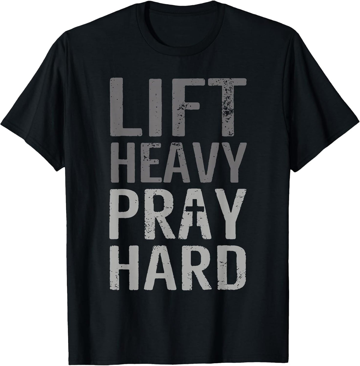 Lift Heavy Pray Hard Christian Gym Faith