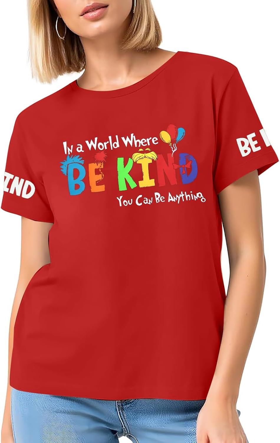 Be Kind Teacher Shirt Women Inspirational Quote Tops Kindness Teacher Graphic Tee Motivation Crewneck Tee Tops