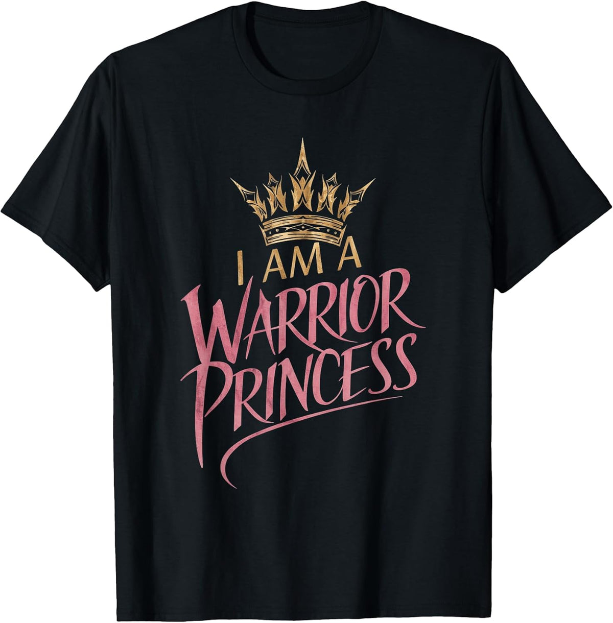Empowering Inspirational Warrior Princess Quote Girls Women T-Shirt