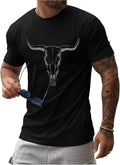 Round Neck Graphic Tees for Men Summer Fall Short Sleeve T-Shirt Basis Tops Blouse
