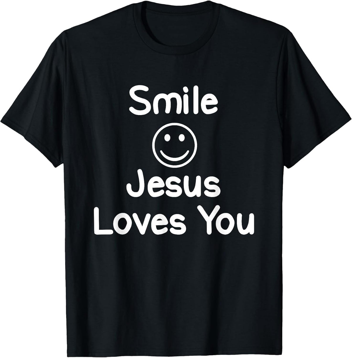 Inspirational Smile Jesus Loves You T-Shirt. Faith Tee T-Shirt