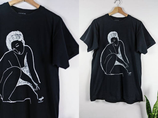 Vintage Amadeo Modigliani Art T-shirt Girl Flammarion 4 Shirt 1990