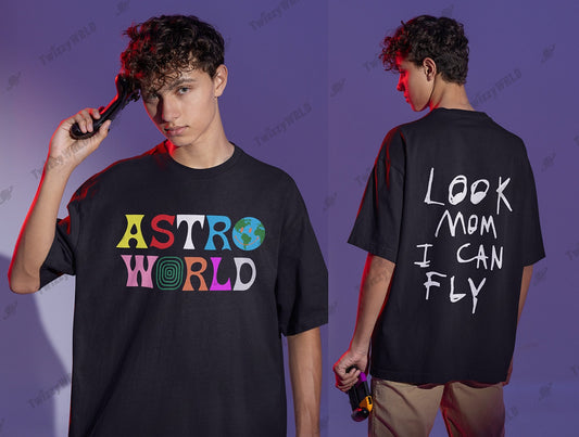 ASTROWORLD Look Mom I Can Fly Front and Back Shirt - Travis TShirt