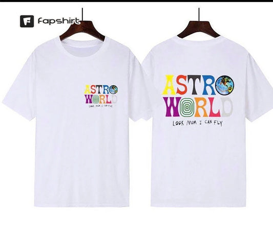 Travis Astroworld Concert Tour White merch ASTROWORLD look mom I can fly