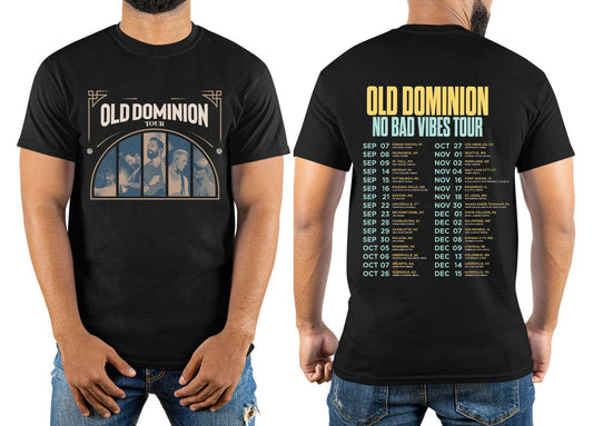 2023 No Bad Vibes Tour Shirt, Old Dominion Concert Shirt, Rock Tour Shirt