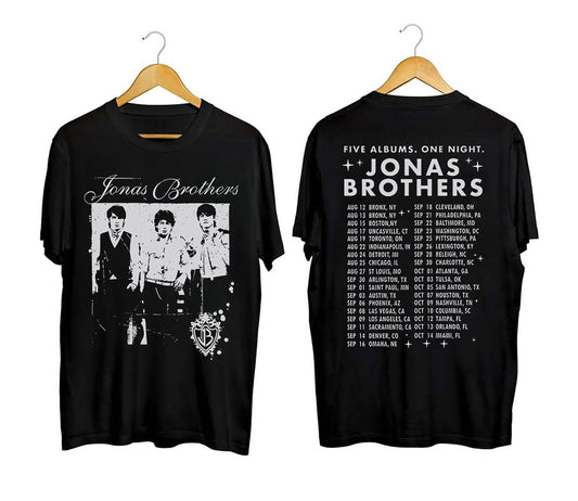 Jonas Brothers Vintage T-Shirt, Jonas Five Albums One Night Tour 2023 Shirt