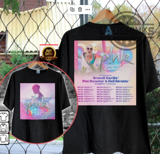 Pink Tour 2023 Summer Singer Carnival Nk T-Shirt Album Trustfall Concert Fan Gif