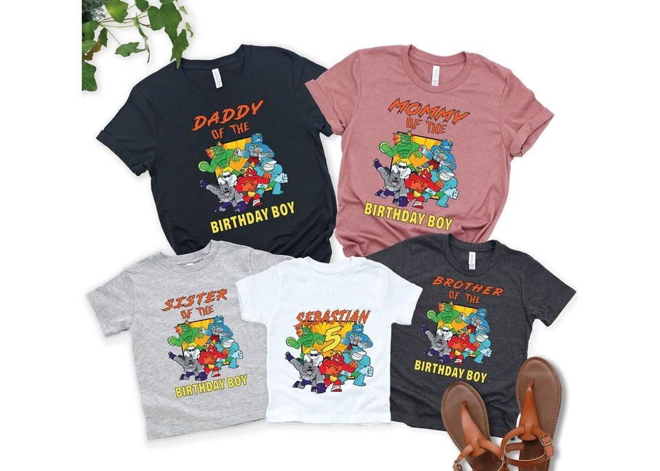 Custom Heroes of Goo Jit Zu Shirt, Birthday Heroes of Goo Jit Zu Shirt, Birthday Theme Matching Group Shirt