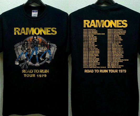 Ramones Road To Ruin Tour 1979 T-Shirt
