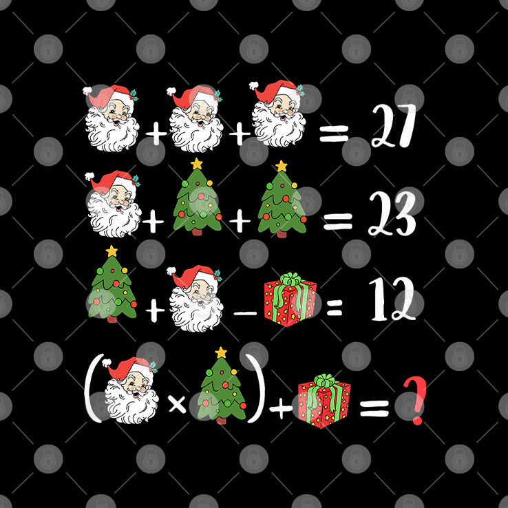 67 Six Seven Santa Tree Math Teacher Christmas T Shirt