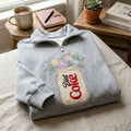 Embroidered Floral Diet Coke Quarter Zip Sweatshirt, Diet Coke Crewneck, Diet Coke Sweatshirt, Coke Sweatshirt