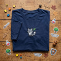 Embroidered T Shirt, Pixel Art Fox Tee, Retro Gaming Shirt