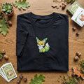 Custom Embroidered T Shirt, Cute Anime Fox Shirt, Magical Forest Critter Tee