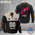 Washington Capital Corduroy Stand Collar Sweatshirt with Custom Name and Number