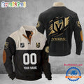 Vegas Golden Knights Corduroy Stand Collar Sweatshirt with Custom Name and Number