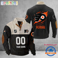 Philadephia Flyers Corduroy Stand Collar Sweatshirt with Custom Name and Number