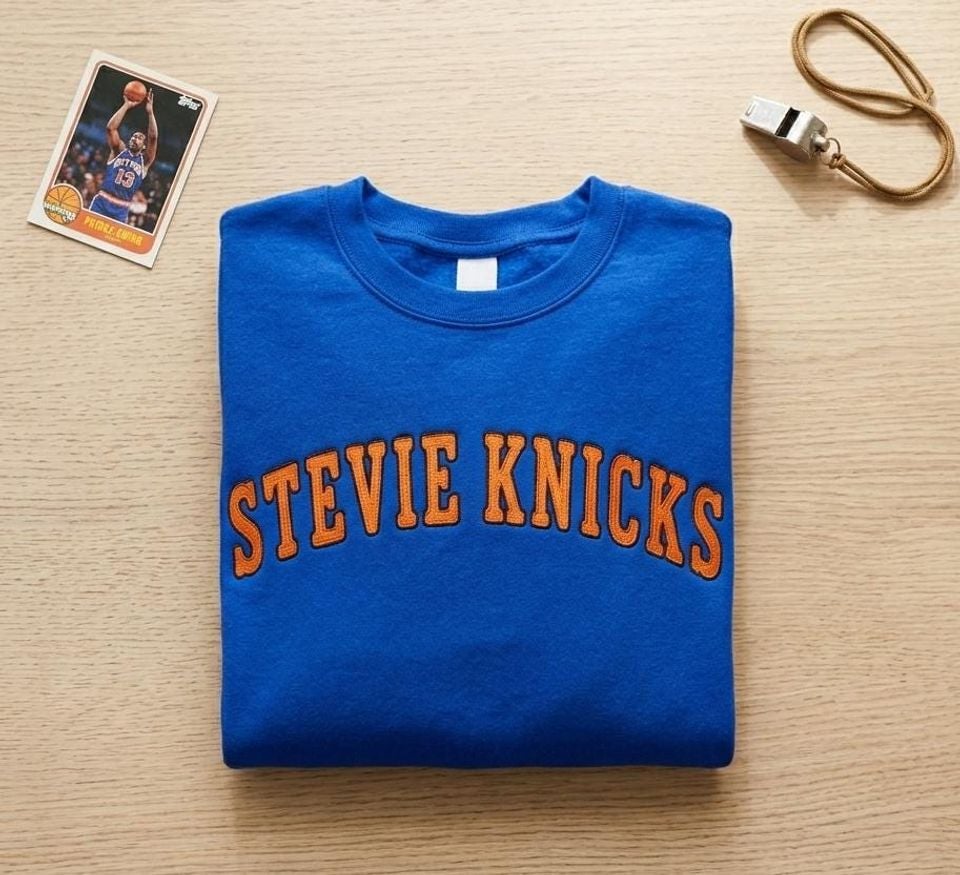Embroidered Stevie Knicks Shirt, Stevie Knicks Tee, Blue Stevie Knicks Shirt