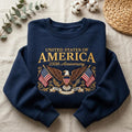 America 250th Anniversary Embroidered Sweatshirt, Patriotic Eagle Crewneck, USA 1776 2026 Sweatshirt