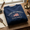 Land Of Liberty Embroidered Sweatshirt Patriotic America 250 Gift Vintage USA Shirt