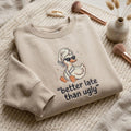Funny Duck Embroidered Sweatshirt Cute Self Care Goose Crewneck Cozy Spa Duck Gift For Women