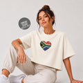 Retro South Africa Soccer 2026 Women Soccer Boxy Tee World Cup 2026 Tee for Summer
