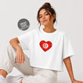 Retro Tunisia Soccer 2026 Women Soccer Boxy Tee World Cup 2026 Tee for Summer