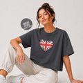 Retro England Soccer 2026 UK Women Soccer Boxy Tee World Cup 2026 Tee for Summer