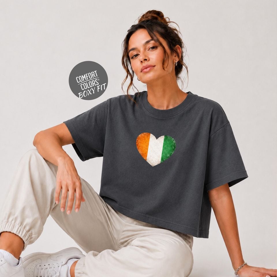 Retro Ivory Coast Soccer 2026 Women Soccer Boxy Tee World Cup 2026 Tee for Summer
