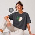 Retro Algeria Soccer 2026 Women Soccer Boxy Tee World Cup 2026 Tee for Summer