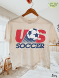 Retro USA Soccer Boxy Tee,USA Soccer 2026 Vintage Tee, USMNT Fan Gift Tee, United States Football Graphic Shirt, Game Day Top