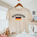 Deutschland Flag T-Shirt, Women's Boxy Tee, Retro Germany Top, Vintage Streetwear German Tee
