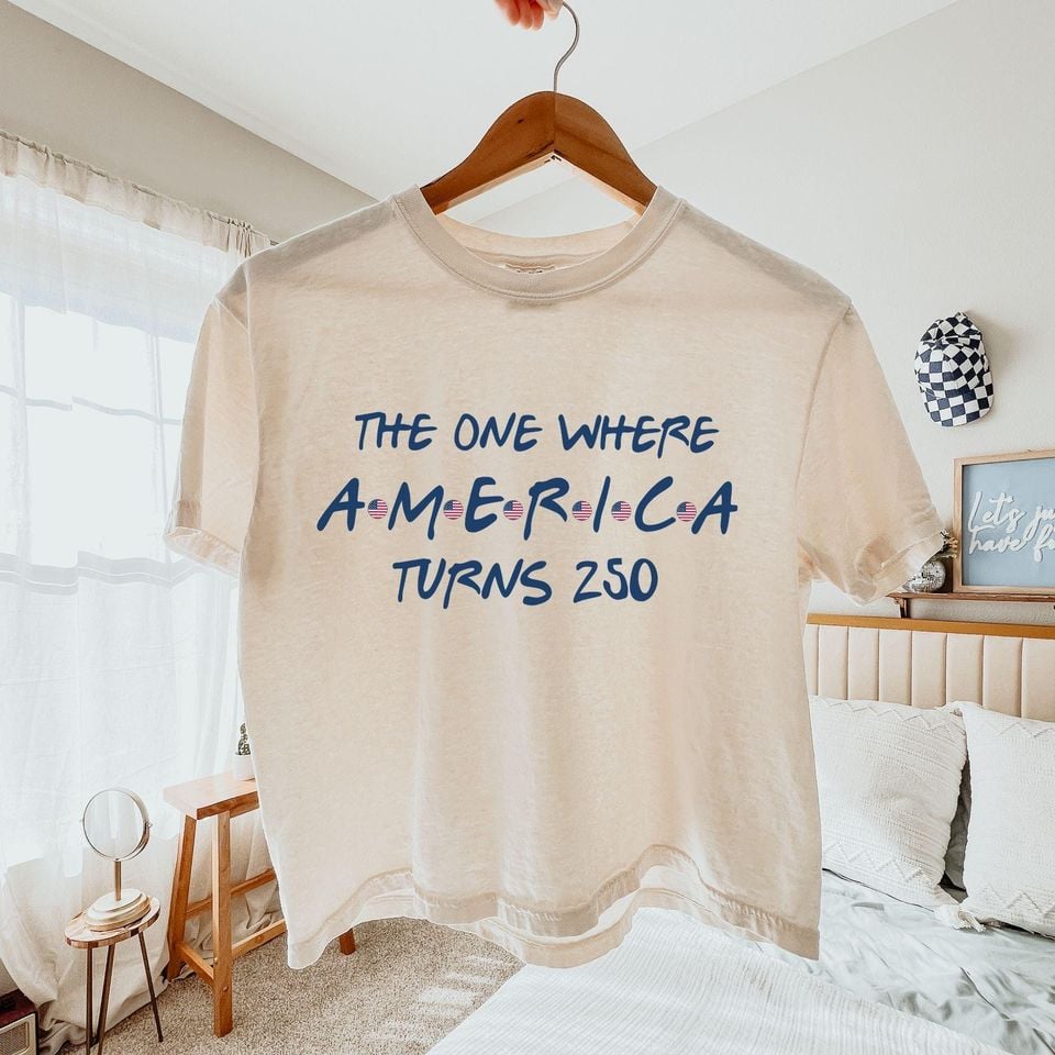 250th Anniversary Patriotic Boxy Tee, The One Where America Turns 250 Tee, 1776 2026 Fourth Of July Top, USA Independence Day Unisex Tshirt